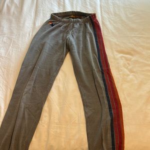 Gray aviator nation sweatpants